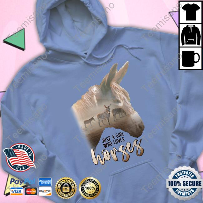 Official Donkey Just A Girl That Loves Horses Shirt Official Donkey Just A Girl That Loves Horses Shirt