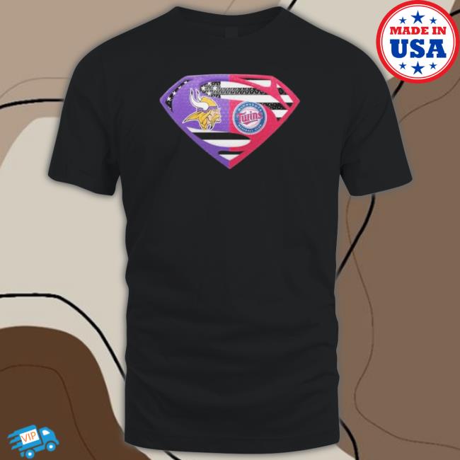 Vikings Minnesota Twins Superman retro shirt