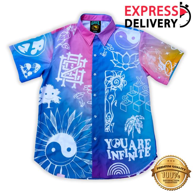 Official Griz Sun-Time Button Up New Shirt Official Griz Sun-Time Button Up New Shirt