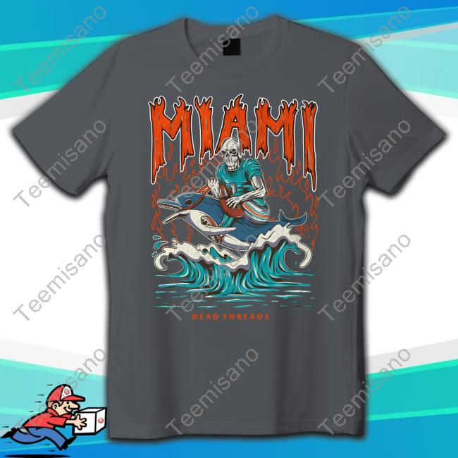 King Of Phinland Miami Skeleton Riding Dolphin Tee Shirt King Of Phinland Miami Skeleton Riding Dolphin Tee Shirt