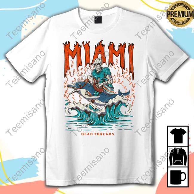 King Of Phinland Miami Skeleton Riding Dolphin Tee Shirt King Of Phinland Miami Skeleton Riding Dolphin Tee Shirt