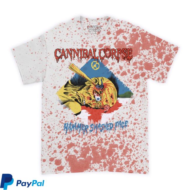 Official Cannibal Corpse Store Hammer Smashed Face Hoodie (Blood Dye) Official Cannibal Corpse Store Hammer Smashed Face Hoodie (Blood Dye)