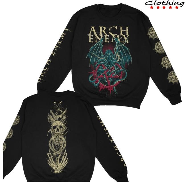 Archenemy Merch Store Crewneck Cthulhu Long Sleeve Shirt Archenemy Merch Store Crewneck Cthulhu Long Sleeve Shirt