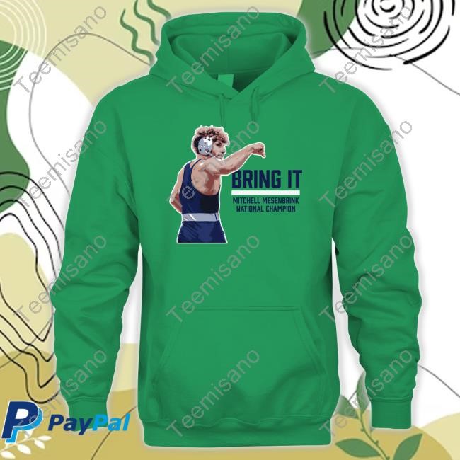 Happyvalleyunited Store Bring It Mitchell Mesenbrink National Chamρion Zip Up Hooded Sweatshirt